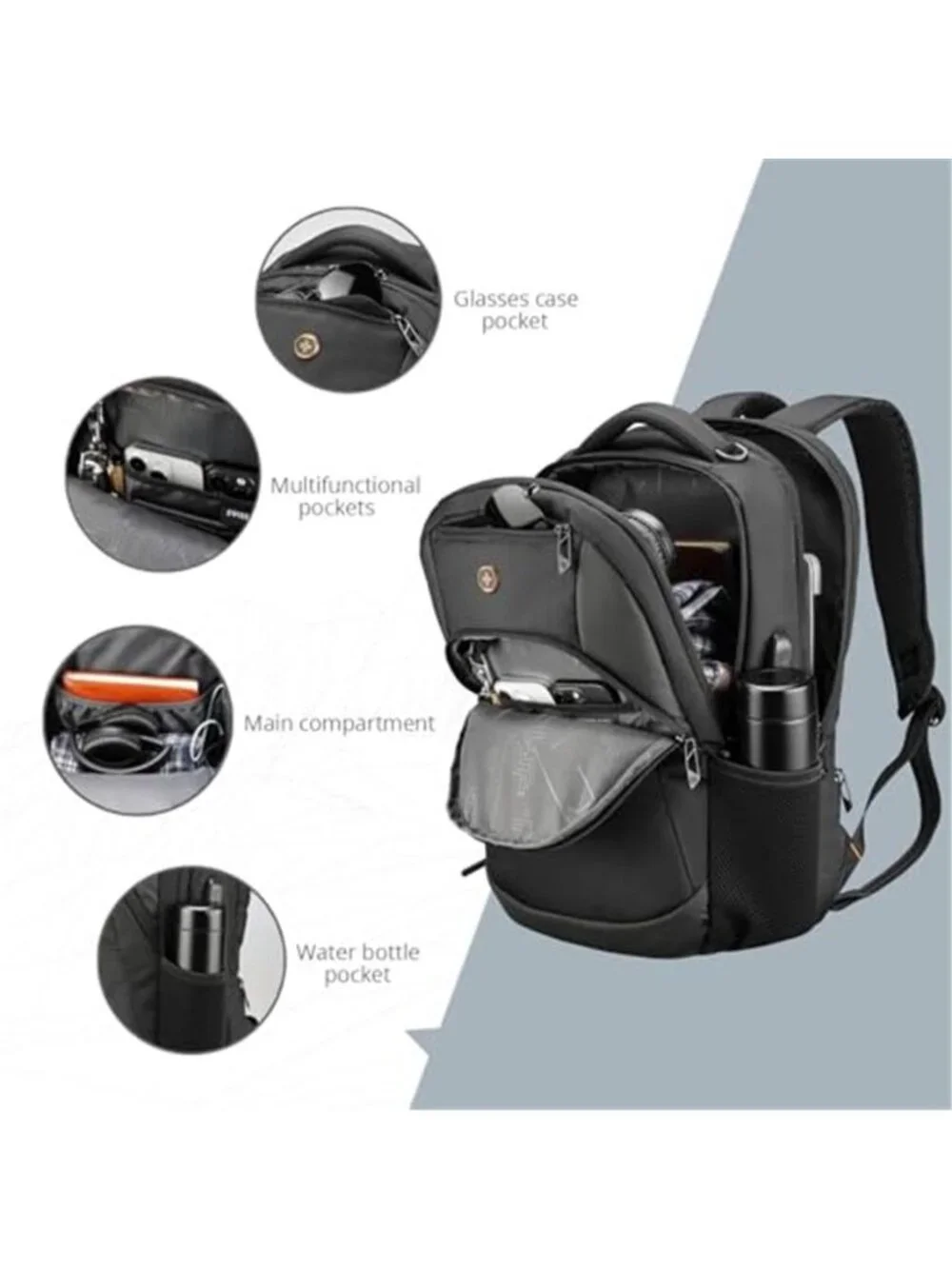 Laptop Backpack Travel Bookbag USB Charging RFID 16 Inch College School Bag
